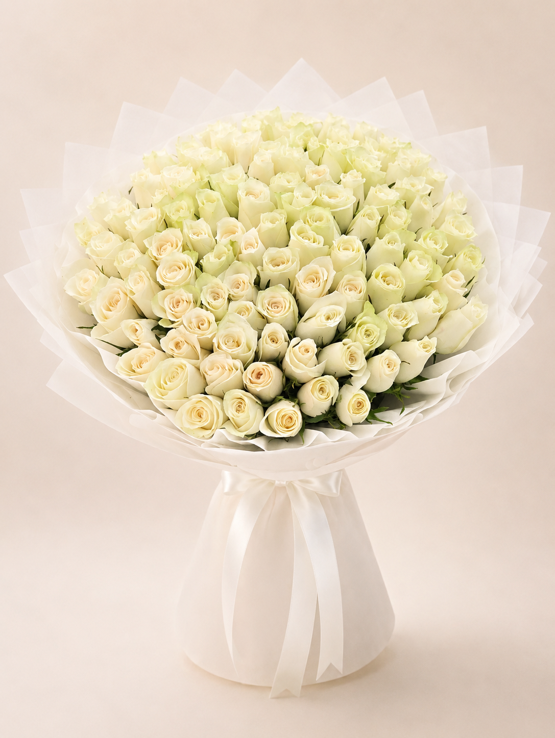 Cream & White Roses