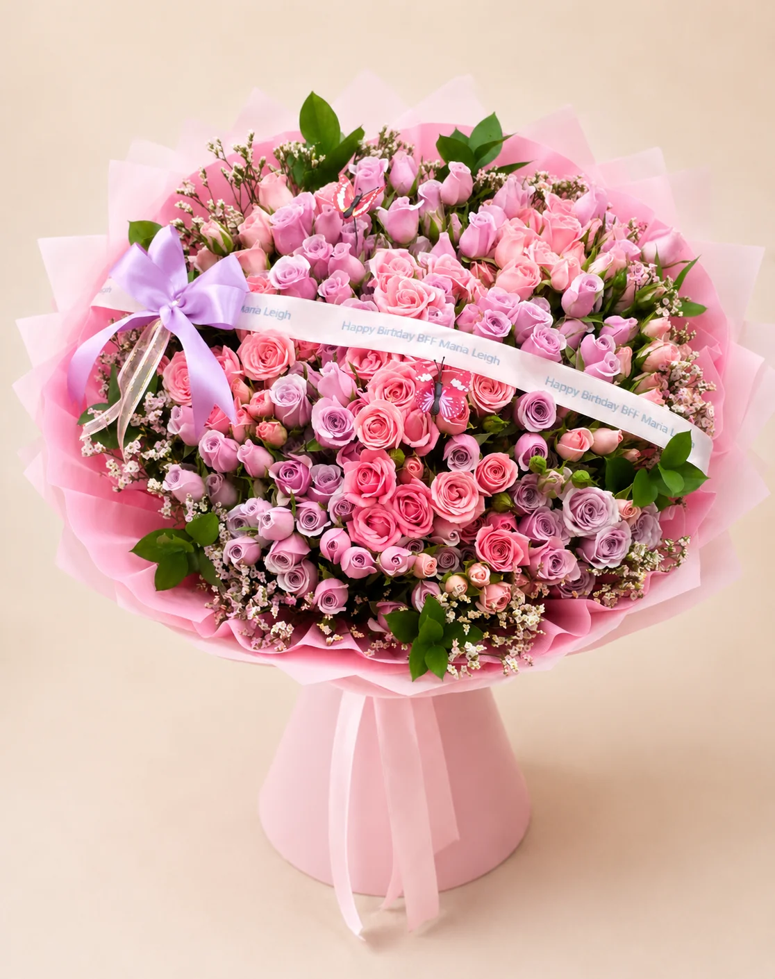 Pink & Lavender Rose Bouquet