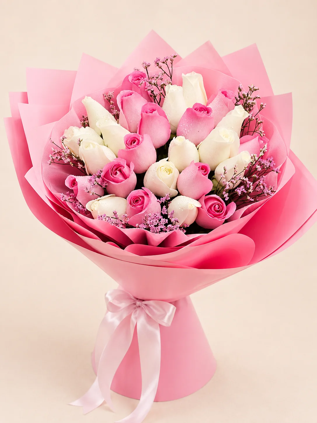 Pink & White Mixed Rose 