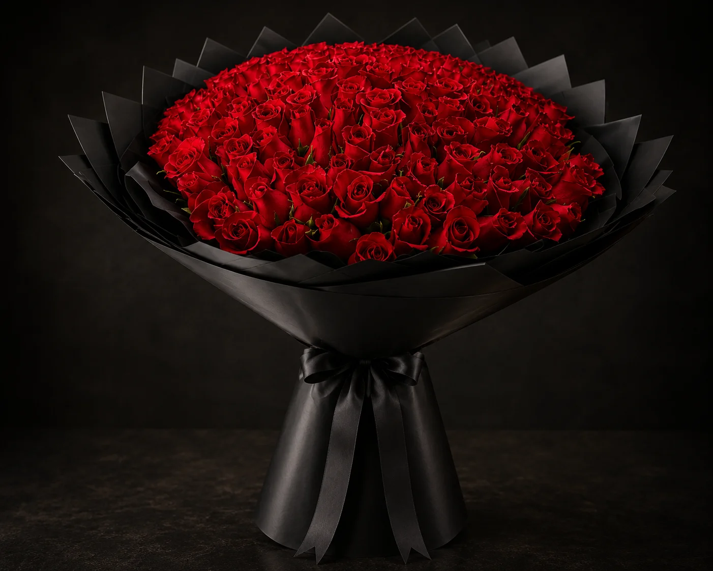 Large red rose bouquet
