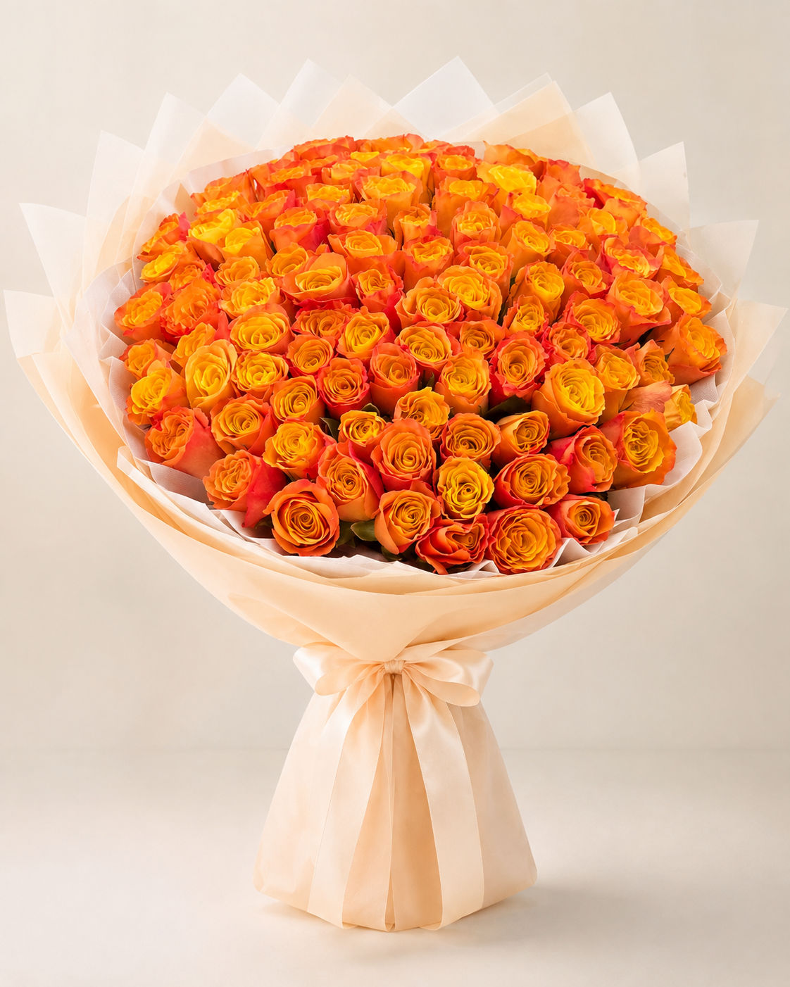 A vibrant bouquet of orange roses, bringing warmth, energy, and joyful elegance to every occasion.