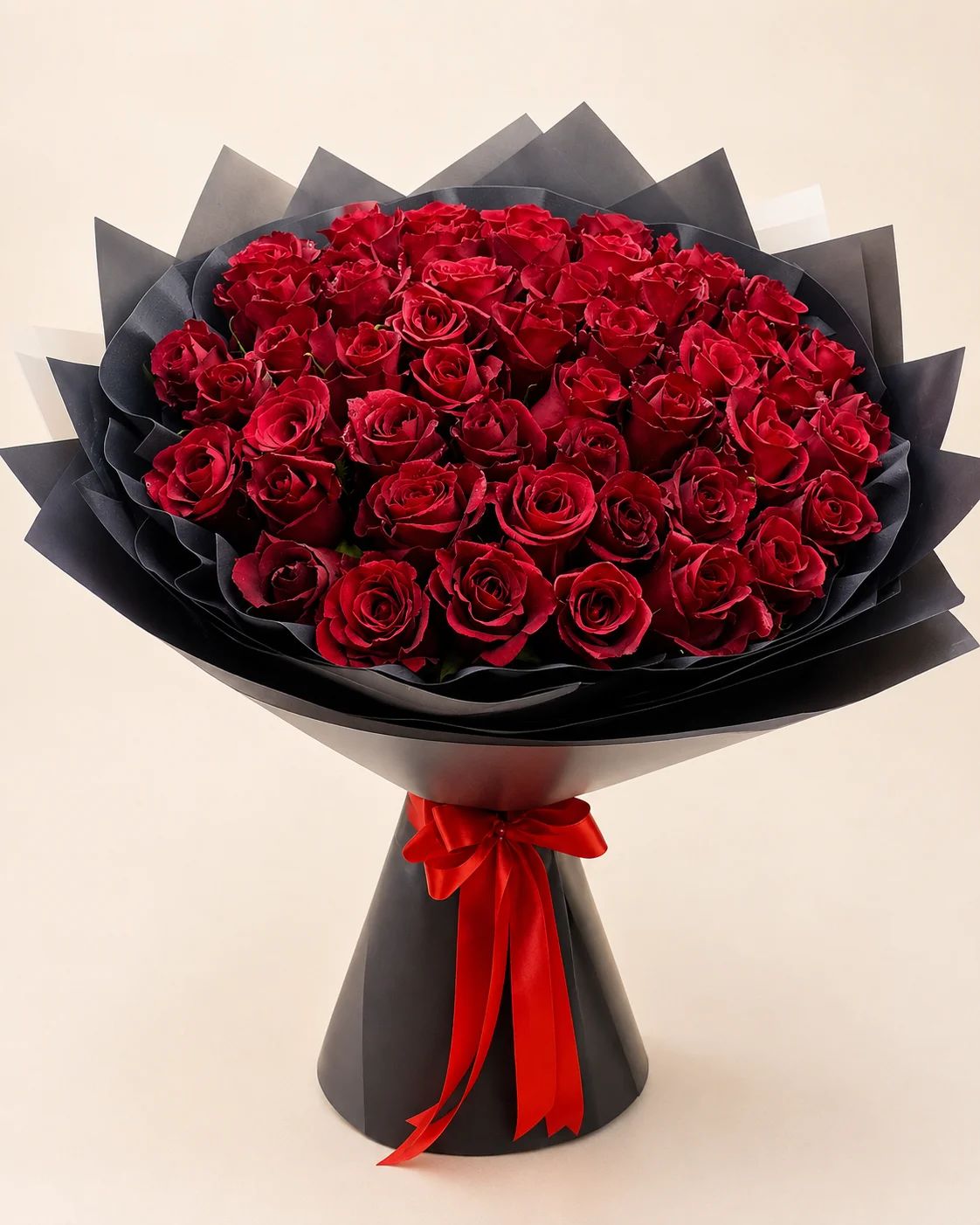 Large red rose bouquet