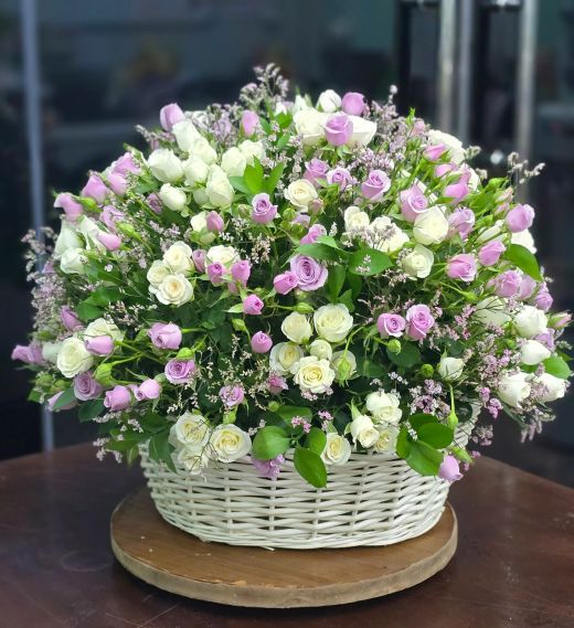 Pink & White Spray Rose