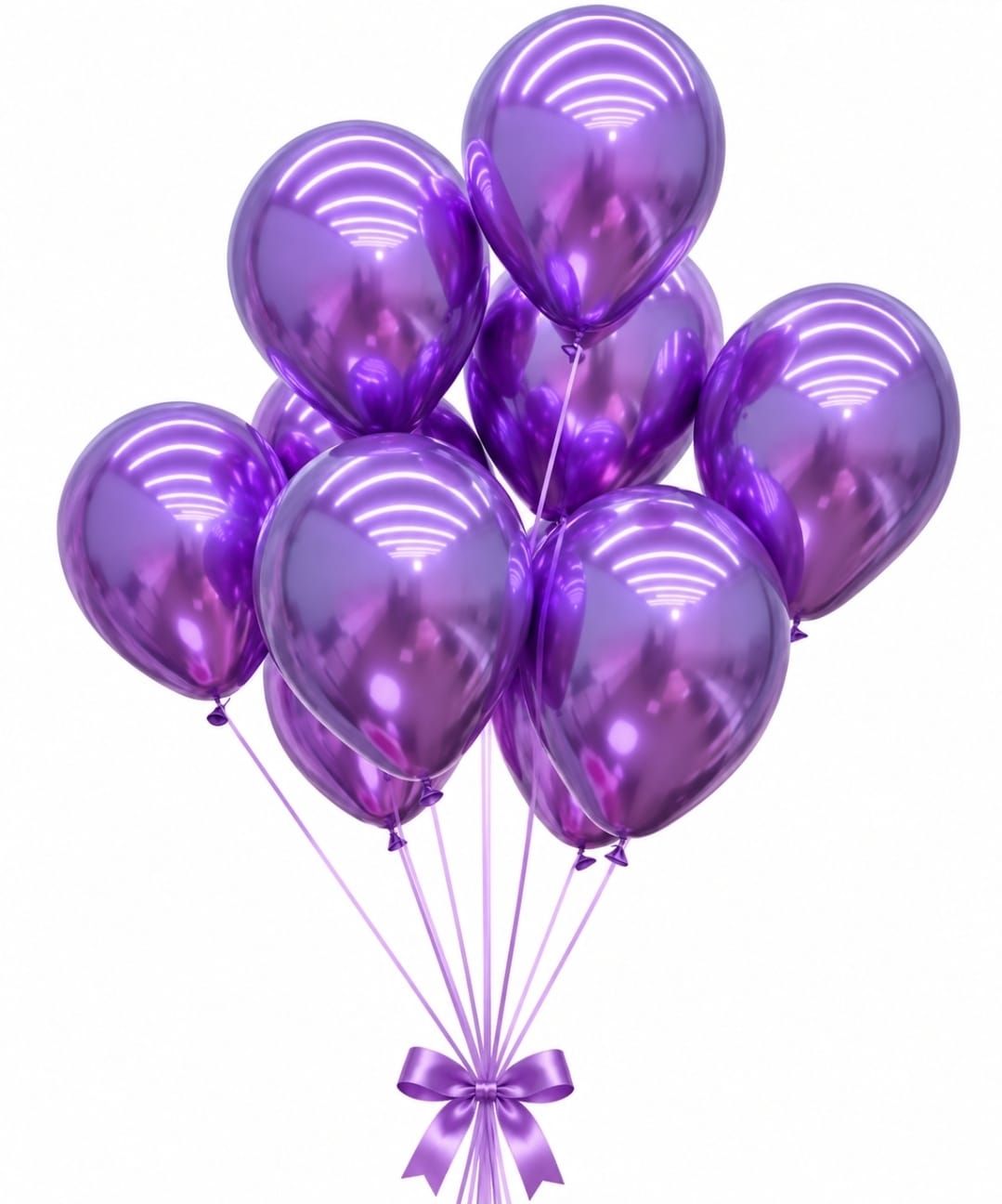 A beautiful purple balloon arrangement, ideal for birthdays, celebrations, and elegant party decorations.